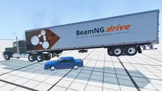 Semi Jumps Over Speeding Car