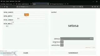 UI for classification machine learning model on  iris dataset using Gradio .