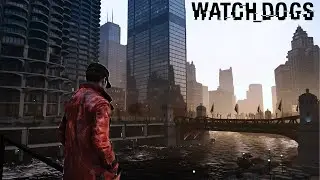 Watch Dogs | Walking around Downtown Chigago | 4K Modded Graphics 2023