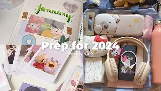 vlog ☕️ plan with me, bullet journal | what's in my bag, new year reset, unboxing | self care 🧸️