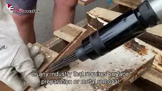 Lematec Air Needle Scaler Gun With Hammer Chisel Kit For Surface Preparation and Metal Removal