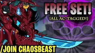 AQW - FREE SET! /JOIN CHAOSBEAST (Twisted Eldritch Slayer Set) (AC-TAGGED) + ITEM Showcase!