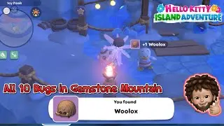 Hello Kitty Island Adventure - All 10 bugs at Gemstone Mountain Area
