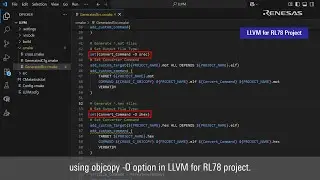 How to Generate HEX and SREC Files for RL78 Family on Visual Studio Code
