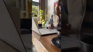 Study with me at a coffee shop! One hour study with up on my channel ☕️ #studymotivation #studyinspo