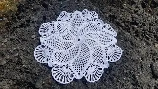 How to crochet openwork a napkin for beginners