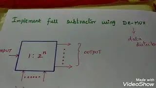 Implementation of full Subtractor using DE_MUX