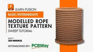Autodesk Fusion Tutorial: Create a Modelled Rope Pattern Cup in 10 Minutes