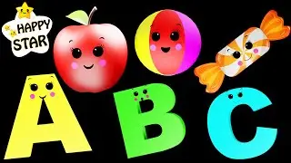 A to Z Alphabet Dancing - Sensory Videos for babies - Toddler Videos - Happy Star Dancing