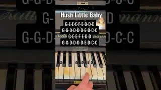 Tutorial how to play the lullaby ‚Hush Little Baby‘ on a piano. #nurseryrhymes #toddleractivities