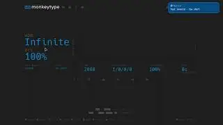getting infinite typing speed on monkeytype!