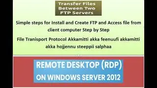 FTP and Remote Desktop Connection: Windows Server 2012 R2 Full Setup