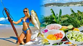 Spearfishing in CLEAR Waters off the Island of Culebra! (Yellow Jack Ceviche)