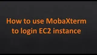 How to Login to EC2 instance Using without convertion Key with MobaXterm