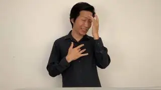 Japanese Sign Language for “Sick, Take care and I hope you get well”