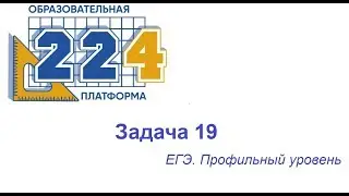 Задача 19 ЕГЭ профиль