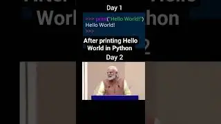 After printing Hello World in Python 