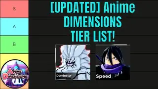 [OUTDATED] The ULTIMATE Anime Dimensions TIER LIST!