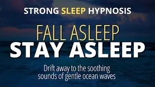 Deep Sleep Hypnosis (Strong) | Ocean Wave Sounds | Black Screen