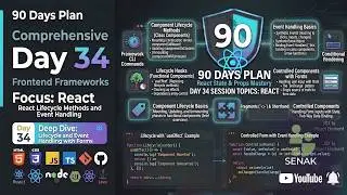 🔥Day 34 - 90 Days Full Stack Challenge | React Lifecycle Methods, Event Handling & Forms Explained 🚀