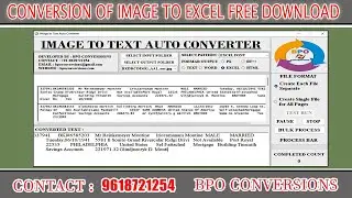 Conversion of jpg to excel | png/gif/jpg/tiff into excel conversion software