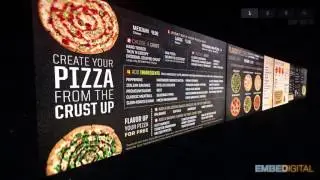 Digital Menu Board for Pizza Hut created by Embed Digital