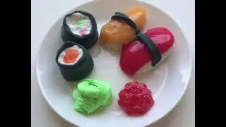 Как сделать слайм в виде еды? // слайм суши🍣
