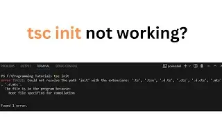 tsc init not working || typscript config file not created || how to create tsconfig file