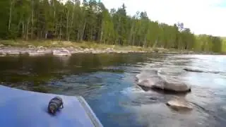 Аэролодка Забайкалье, очень мелкая вода.....