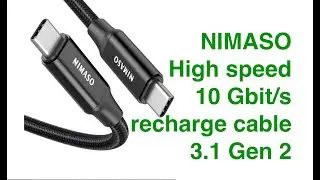 NIMASO Recharge cable USB C 3 1 GEN2   2020 08
