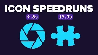 Icon speedruns: Camera iris and puzzle piece