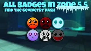 All New Zone 5 Badges - Find the Geometry Dash Difficulties - Roblox