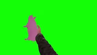 Pink Toy Pig in First Person [GREEN SCREEN]