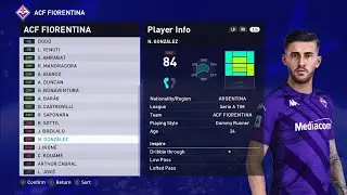 FIORENTINA PLAYER FACEPACK, KITSPACK AND FILE EDIT | PES 2021| PC VERSION