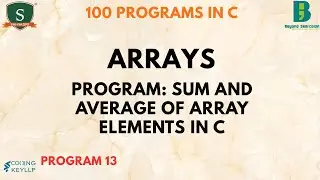 Sum and Average of Array Elements in C | 100 Programs in C | Beyond Semicolon