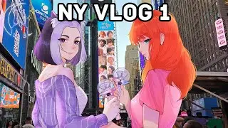 Riku New York! Day 1 Vlog: Nanami Face Reveal/Travel/Times Square