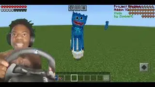 @IShowSpeed ride on skibidi toilet with huggy wuggy in Minecraft #skibidibopyesyesyes #minecraft