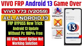 Vivo Y73 Frp Bypass Android 13 | All Vivo Android 13 FRP Bypass Without PC Reset Not Working 2023 |