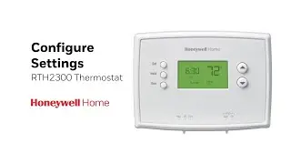 Configure Settings on the RTH2300 Thermostat