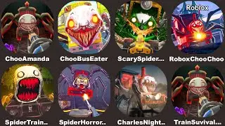 Roblox Choo Choo Charles vs Bus Eater vs Amanda the Adventurer,Spider Train Horror Train,Scary Train