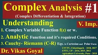 Complex Analysis #1 (V.Imp.) | Analytic Function and its Conditions | Cauchy Riemann Equations
