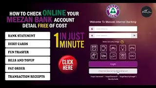 How to check Meezan account detail online | Meezan internet banking registration