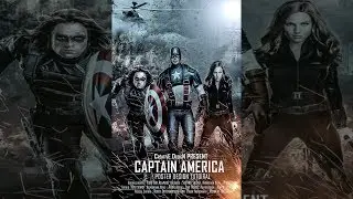Captain America Movie Poster Design। Photoshop CC  Bangla Tutorial For Beginner