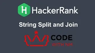 String Split and Join HackerRank Python Solution | CODE WITH NM