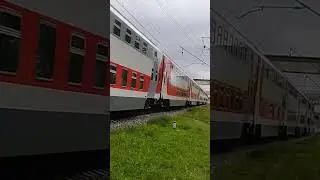 Электровоз ЭП2К-410 + приветливая бригада. #railway #shorts