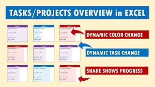 Excel Tutorial STEP by STEP | Track up to 9 Projects, Tasks or Activities | Fully customizable