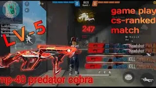 GAME PLAY CS-RANKED MP-40 PREDATOR COBRA |/| FREE FIRE INDONESIA