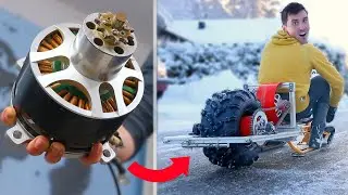 Electric Motor From A Car Powers This Snow Racer
