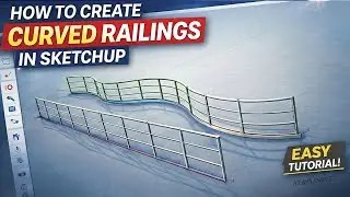 How To Create Curved Railings In SketchUp | Easy Method Step By Step Tutorial