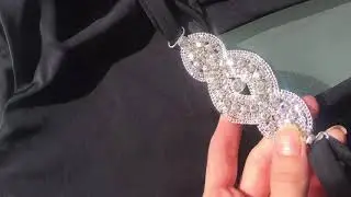 Черный купальник с камнями
